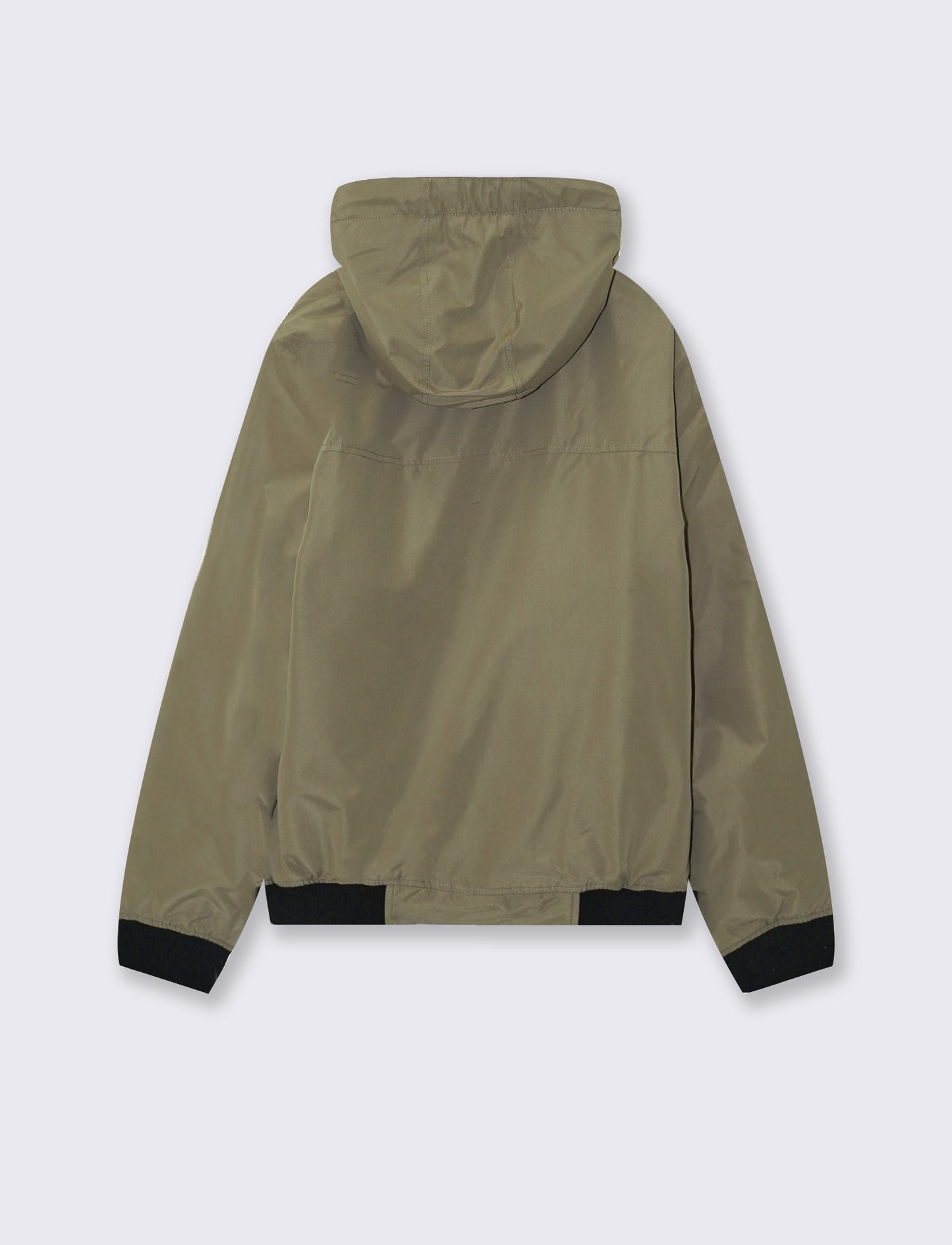 Giubbotto imbottito con cappuccio e tasche - Verde kaki