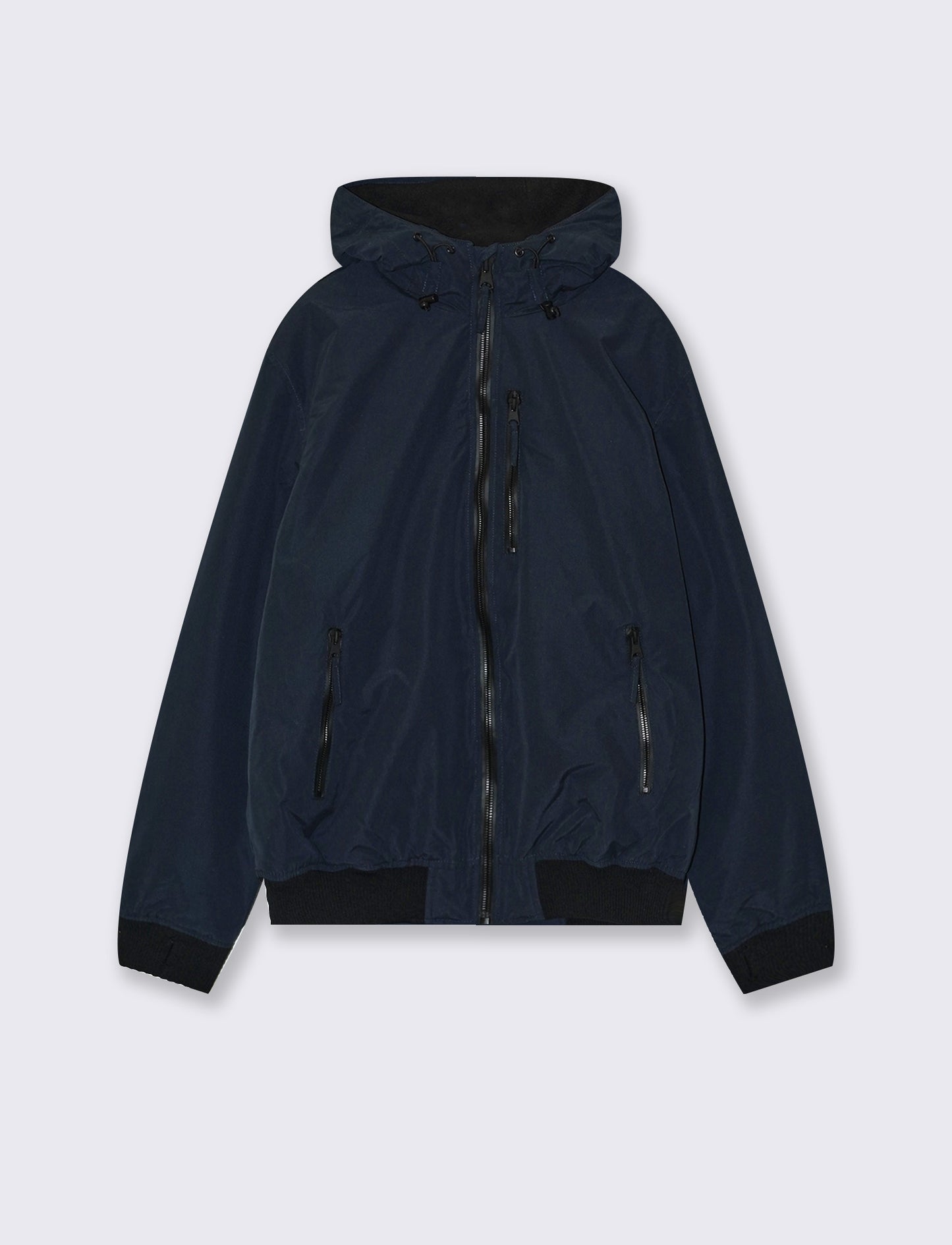 Giubbotto imbottito con cappuccio e tasche - Blu