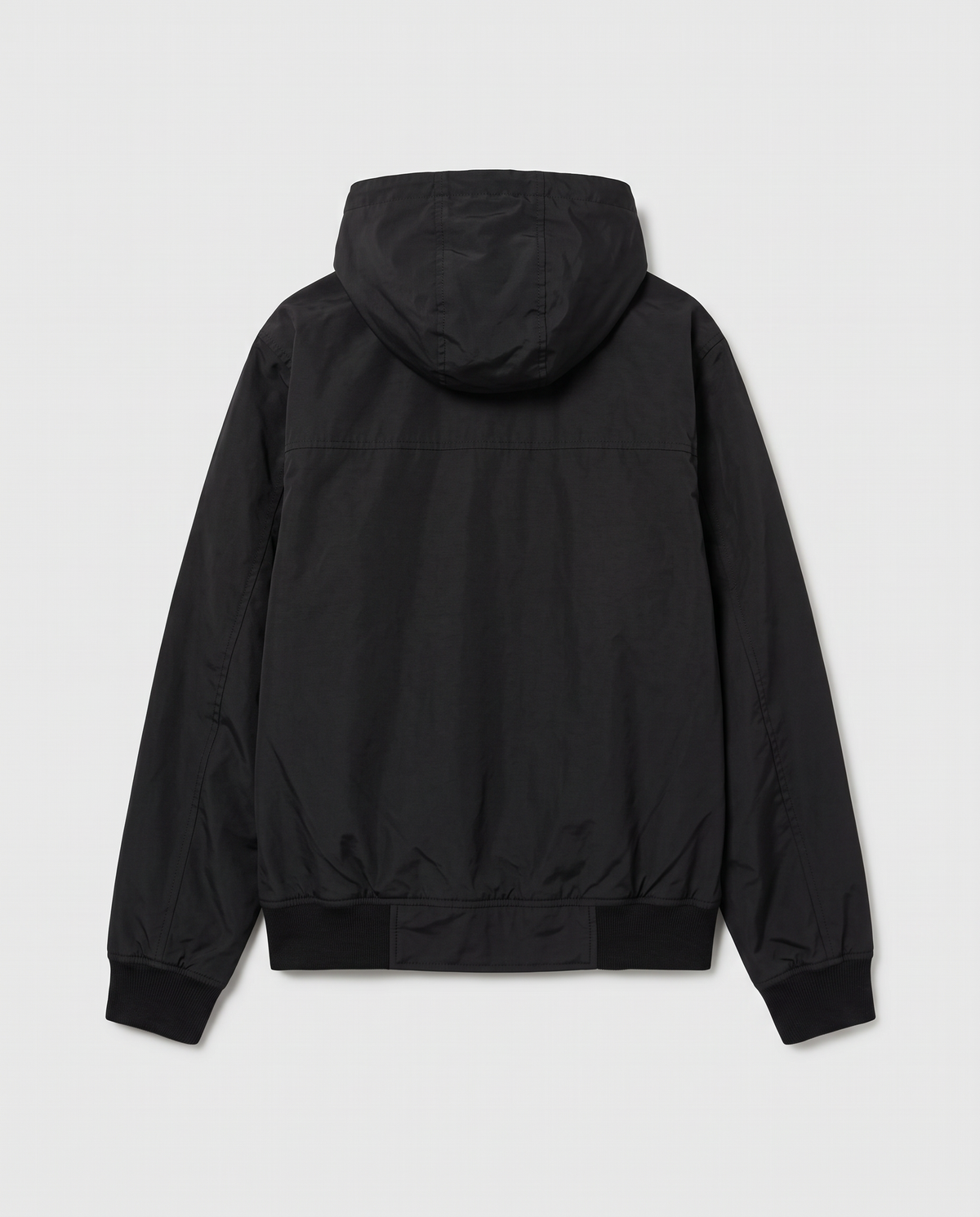 Padded jacket with hood and pockets - Black