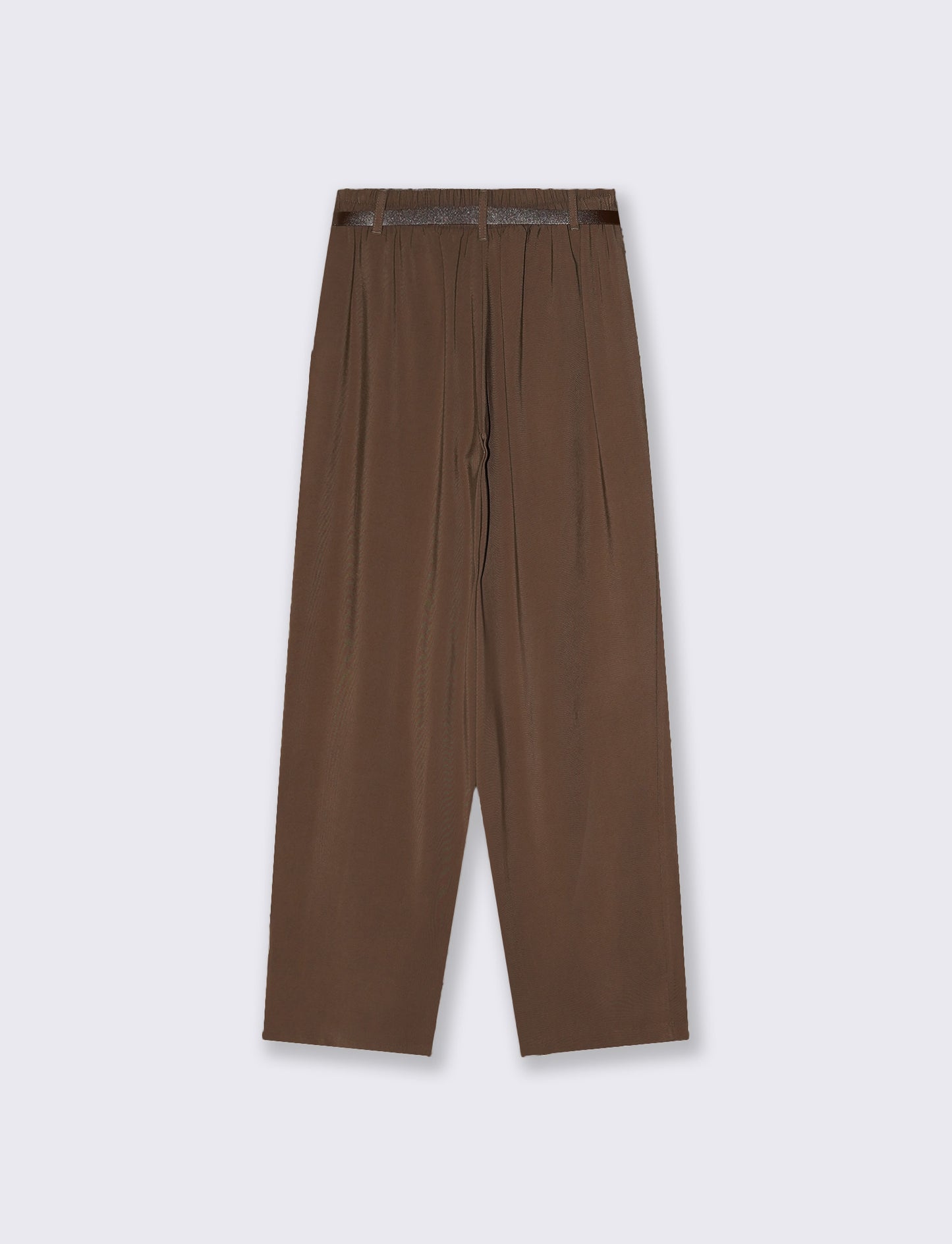 Baggy pants with belt - Brown