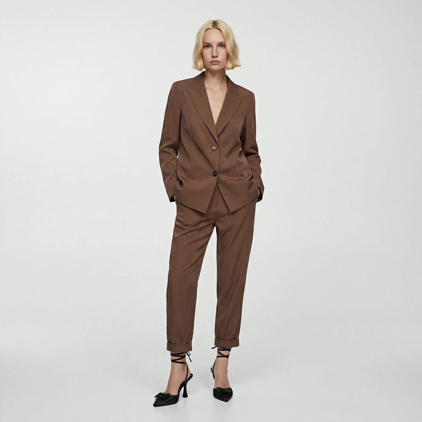 Chino pants with elastic bottom - Brown