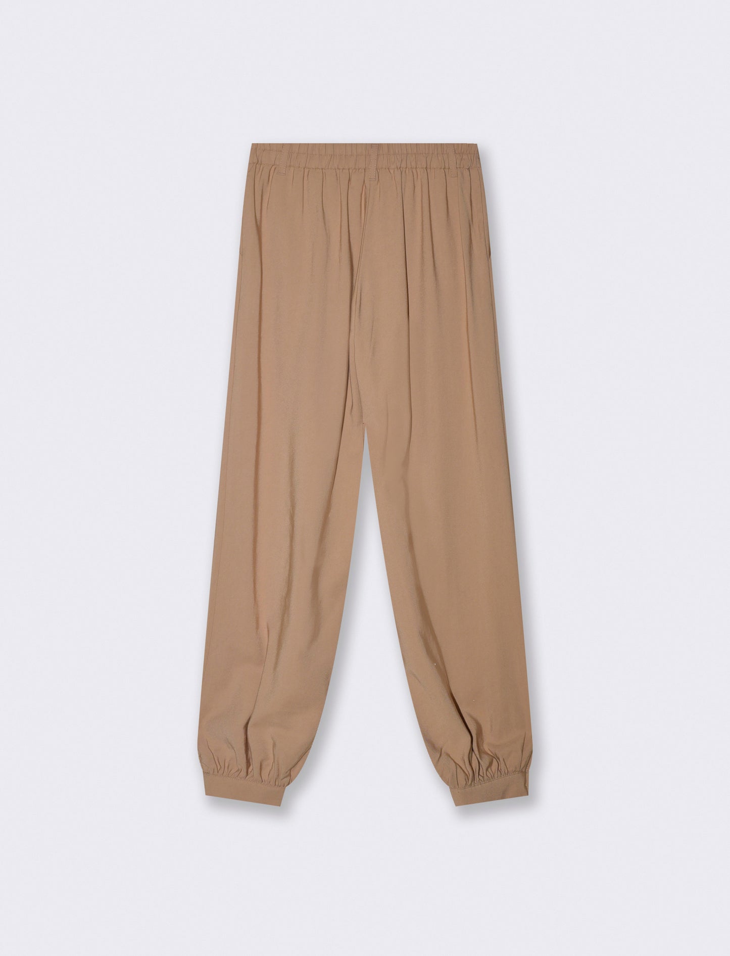 Chino pants with elastic bottom - BROWN