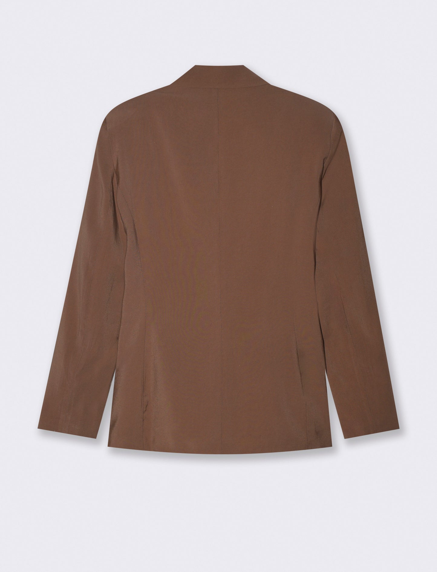 Fitted jacket with double button - Brown