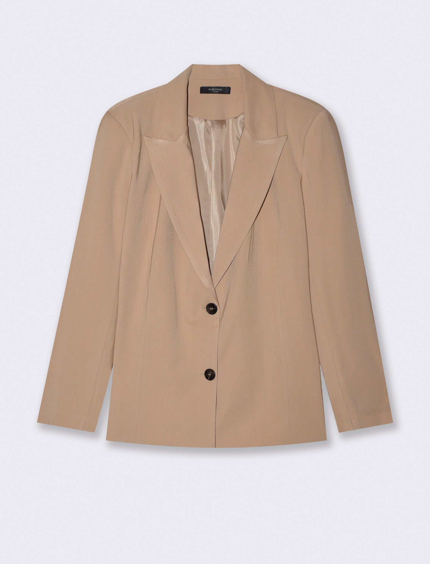 Fitted jacket with double button - BROWN