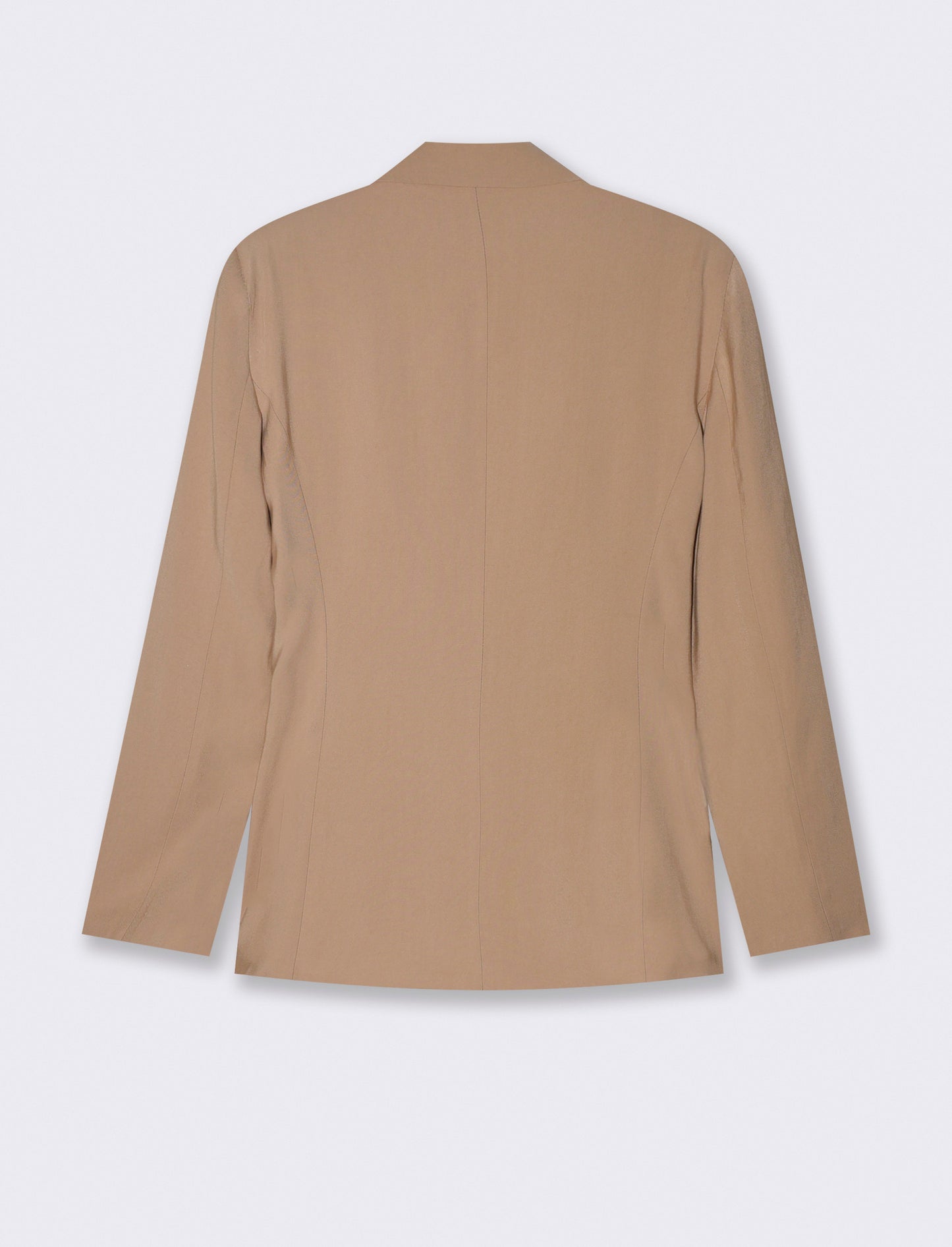 Fitted jacket with double button - BROWN