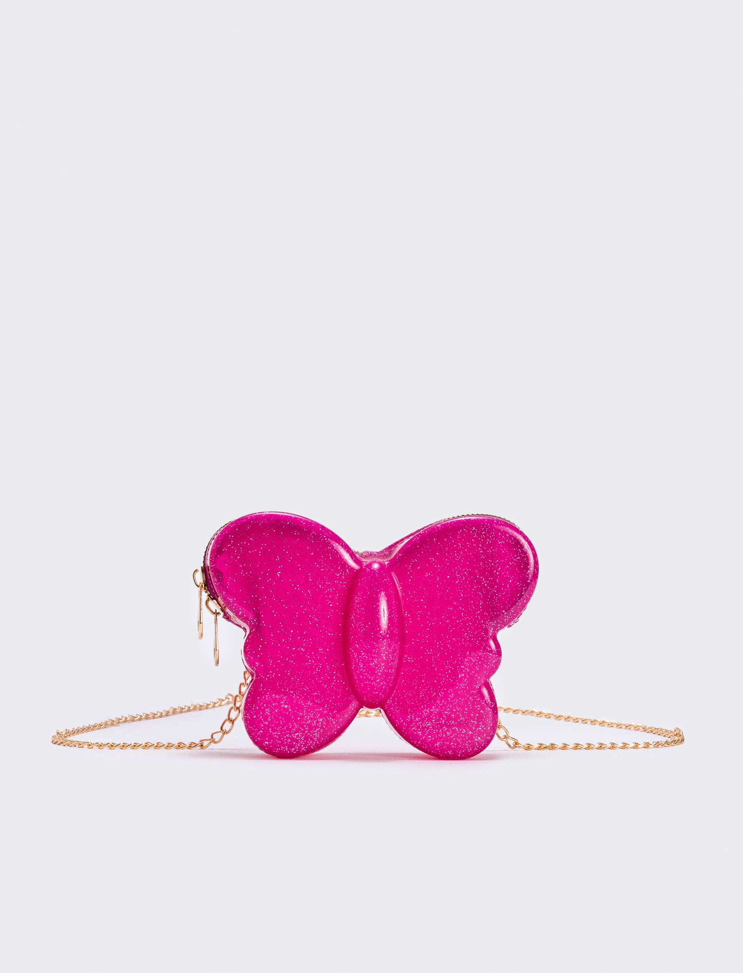 Borsetta farfallina glitter per bambina - Fuxia