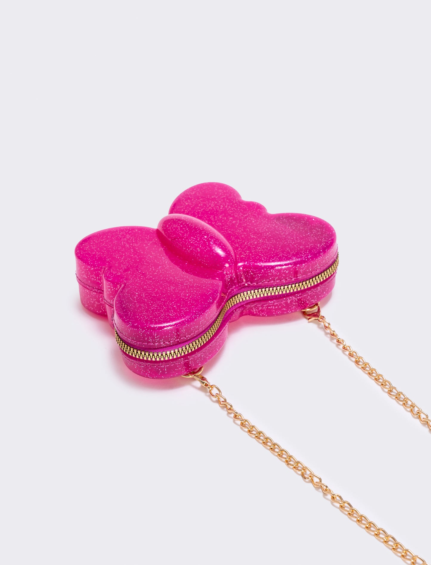 Glitter butterfly purse for girl - Fuxia