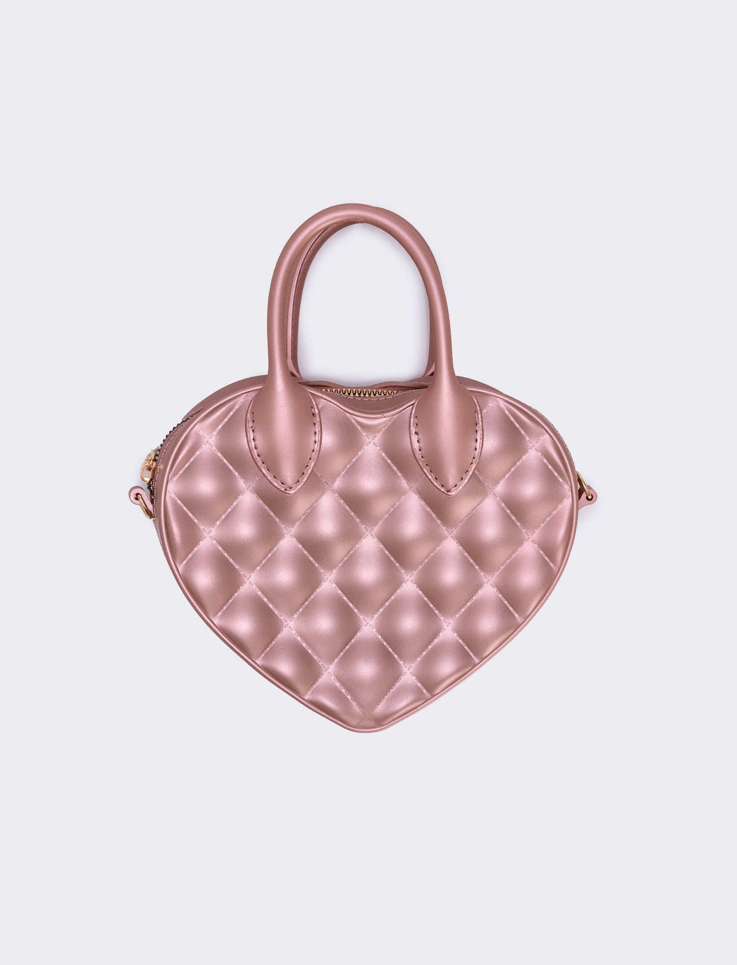 Borsetta bambina cuore trapuntato rosa - Rosa
