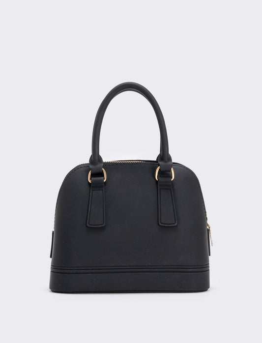 Bauletto donna soft touch con tracolla - Nero