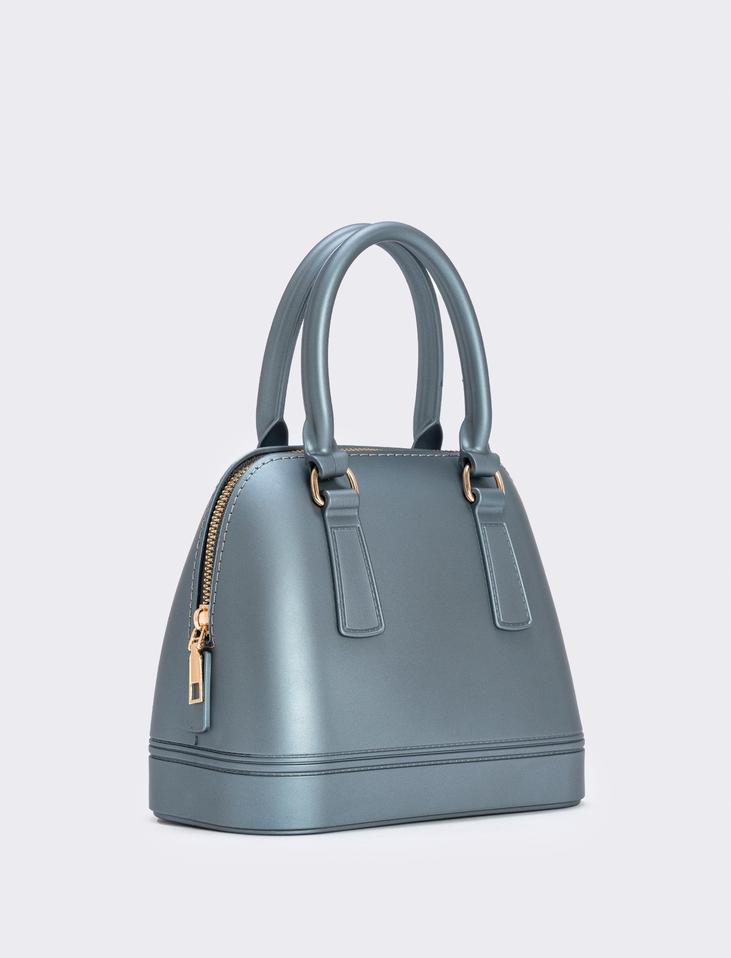 Bauletto donna soft touch con tracolla - Grigio