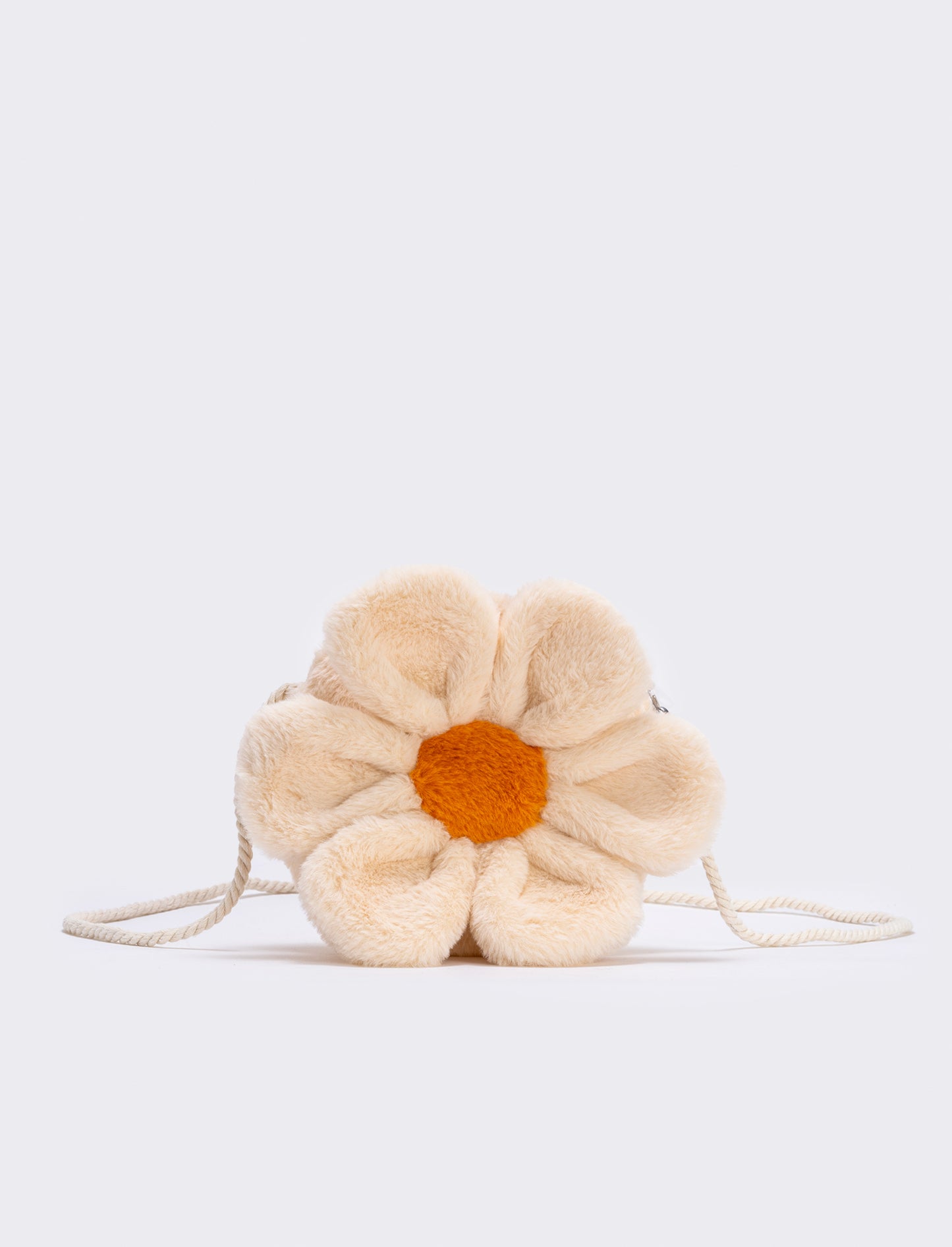 Borsetta margherita in pelliccia finta con tracolla - Beige