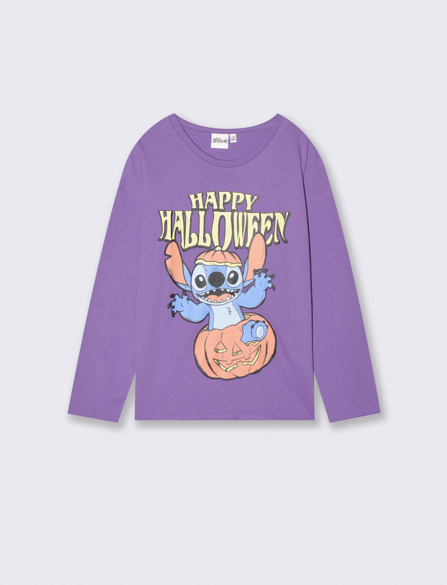 T-shirt manica lunga Halloween Stitch Disney - Viola