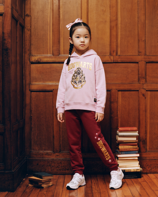 Hogwarts Potter Print Sweatshirt Jogger - Red