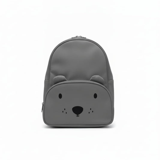 Zainetto nylon con orsetto per bambini - Grigio