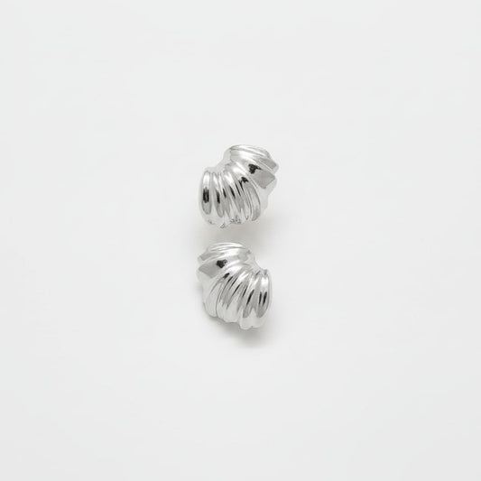 Structured Earrings for the Lobe - Silver