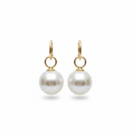 Elegant Pearl Drop Earrings - Gold