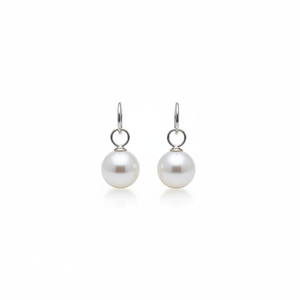 Elegant Pearl Drop Earrings - Silver
