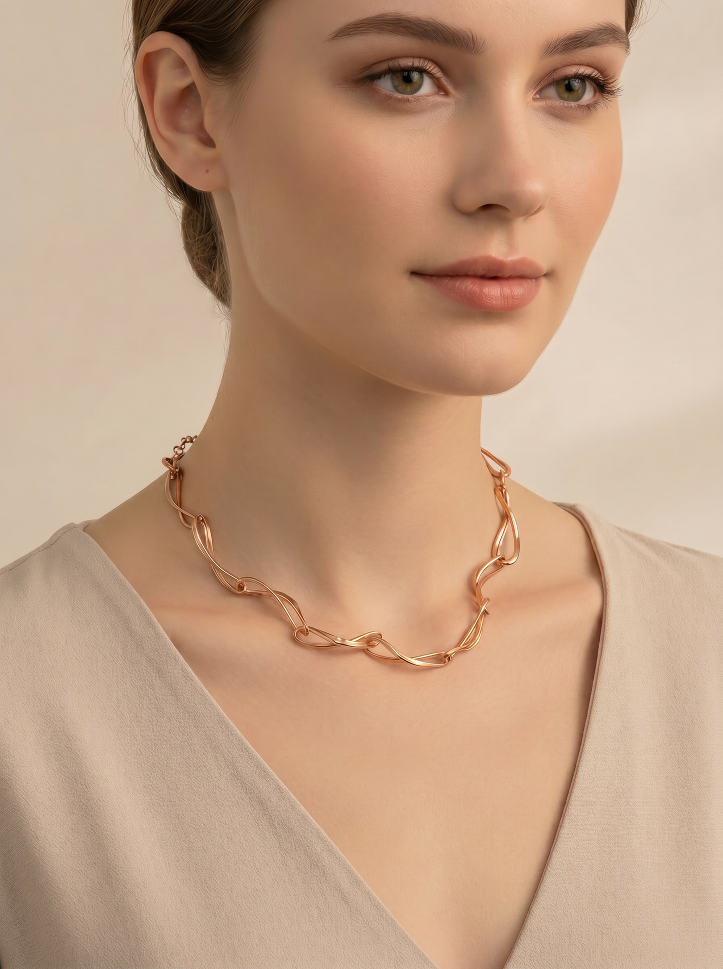 Collana Nodi Intrecciati - Oro rosa