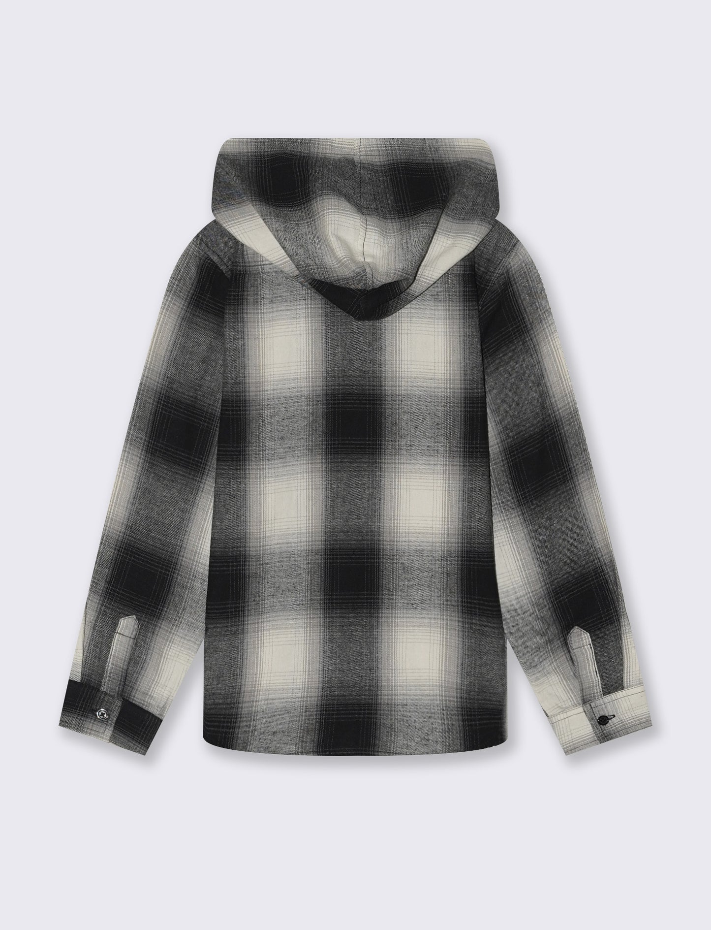 Camicia flanella a quadri con cappuccio - Fantasia