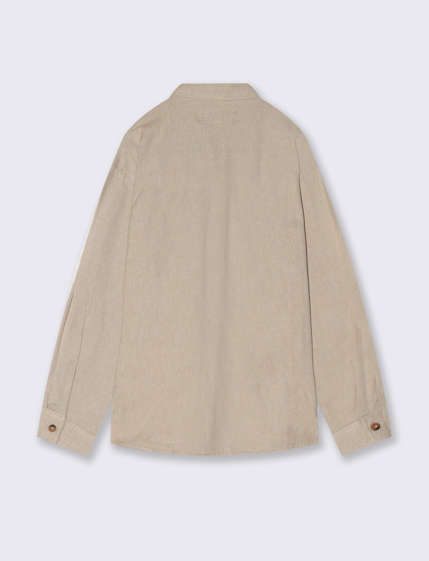Camicia flanella con tasche e tasconi - Beige