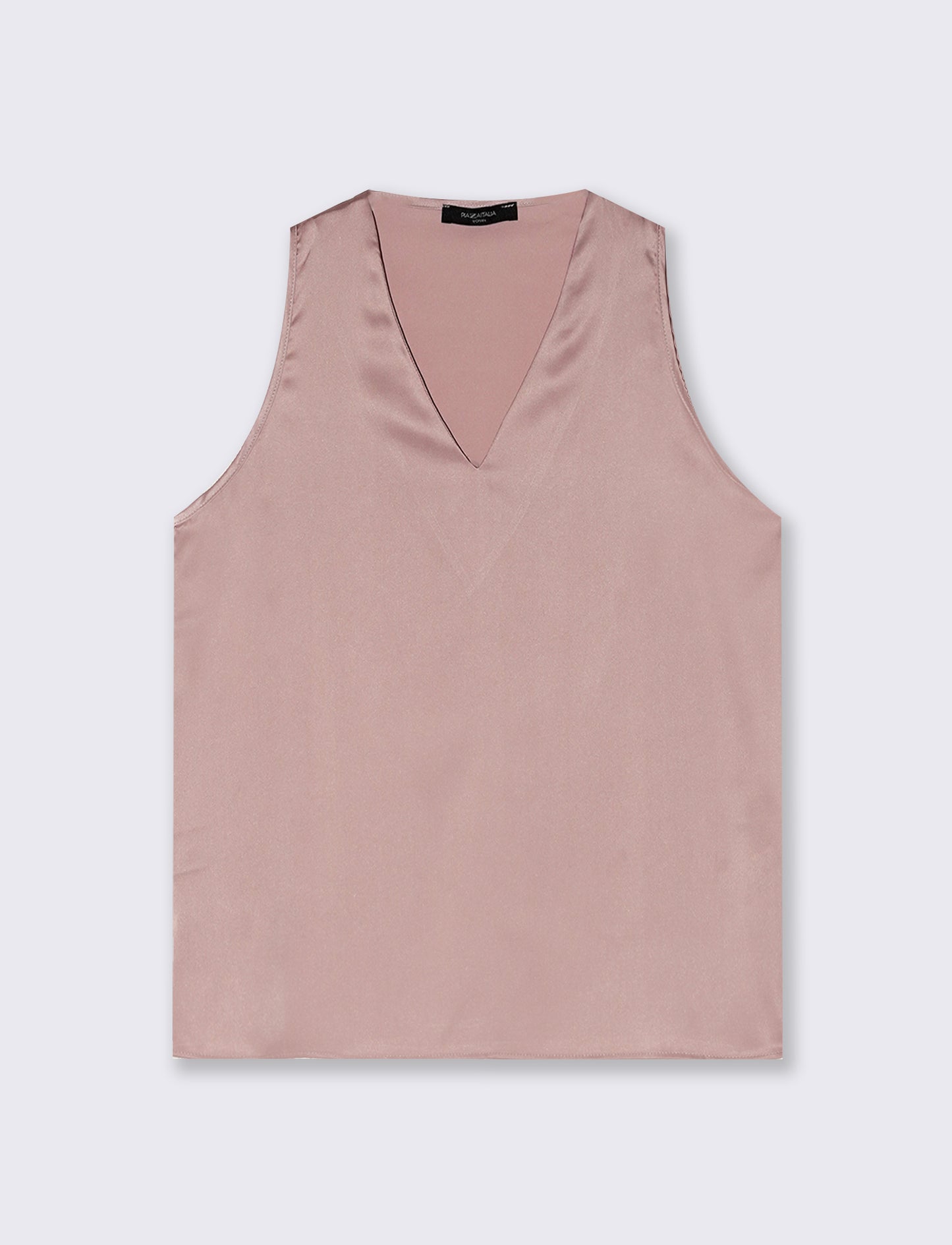 Light Fabric V-Neck Top - Pink