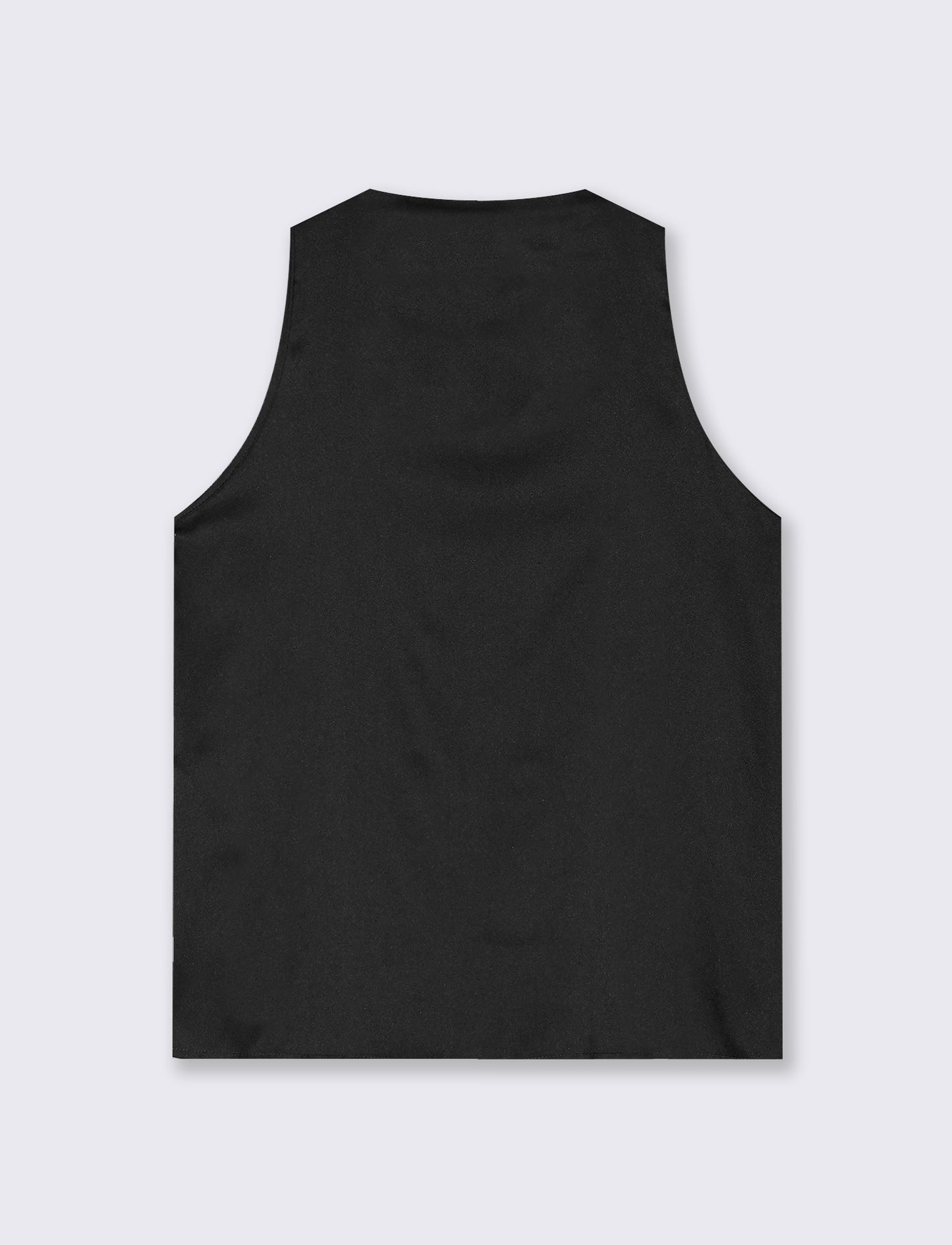 Top Scollo a V in Tessuto Leggero - Nero