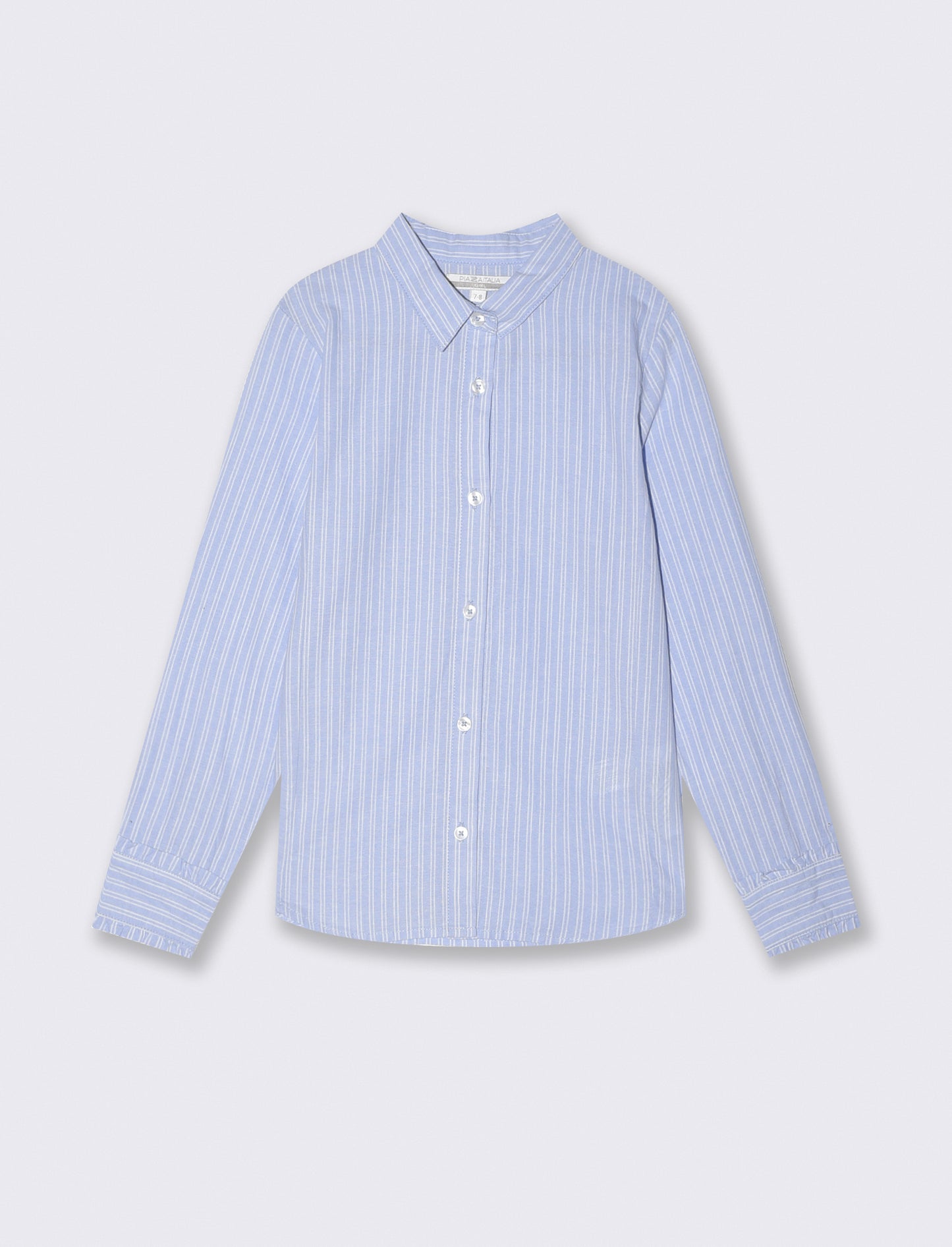 Striped shirt with ruffles for girls - Pattern