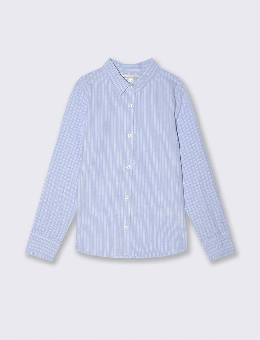 Striped shirt with ruffles for girls - Pattern