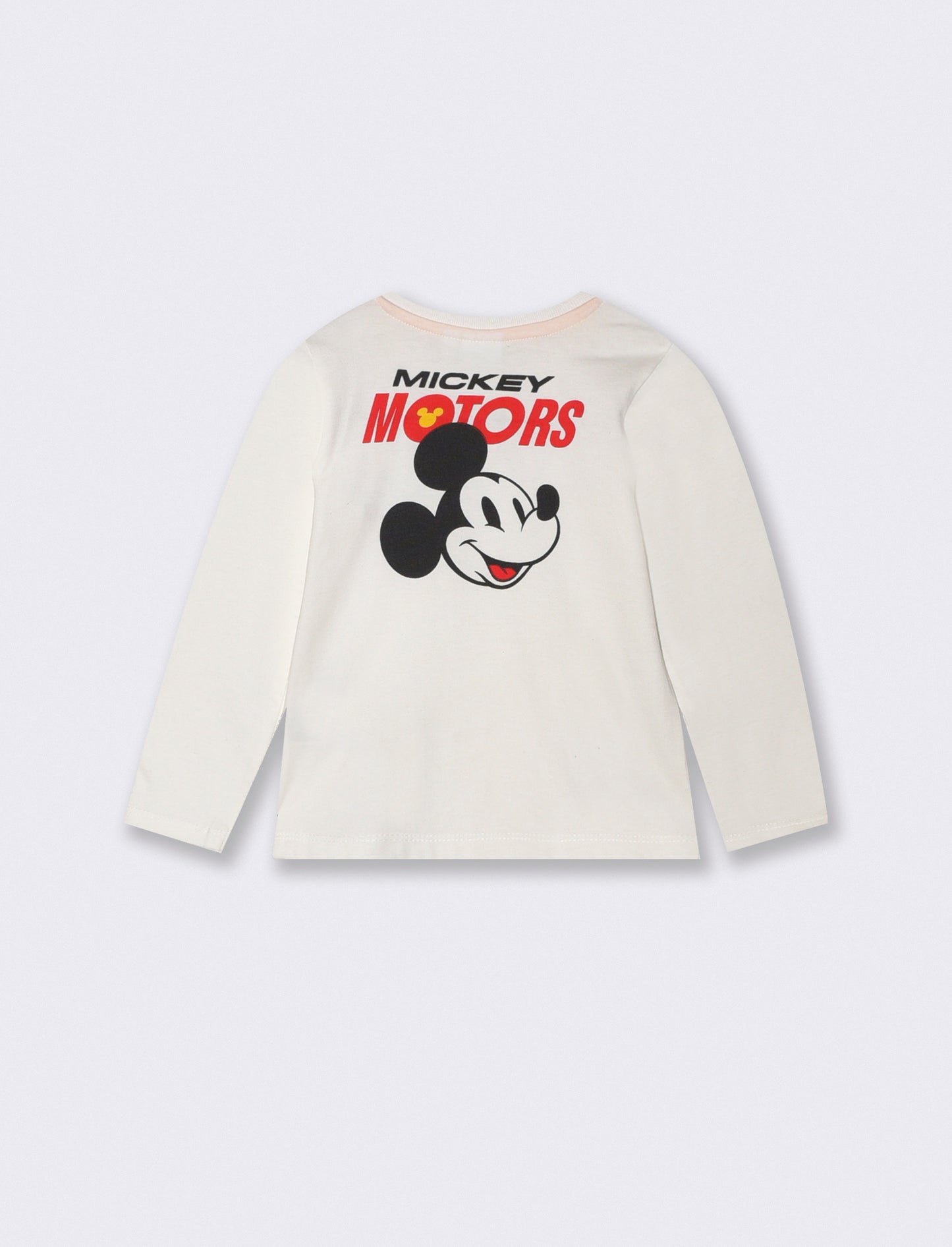T shirt Mickey Formula 1 manica lunga - Bianco latte