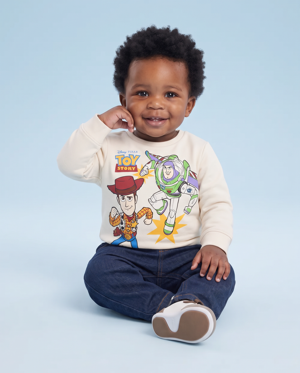 Felpa girocollo Toy Story manica lunga - Bianco latte