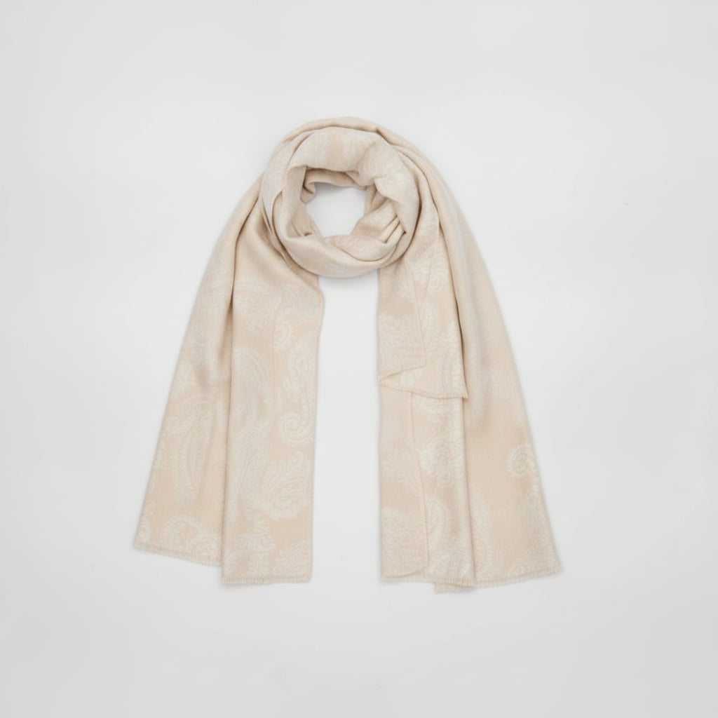 Light and trendy paisley scarf - Beige