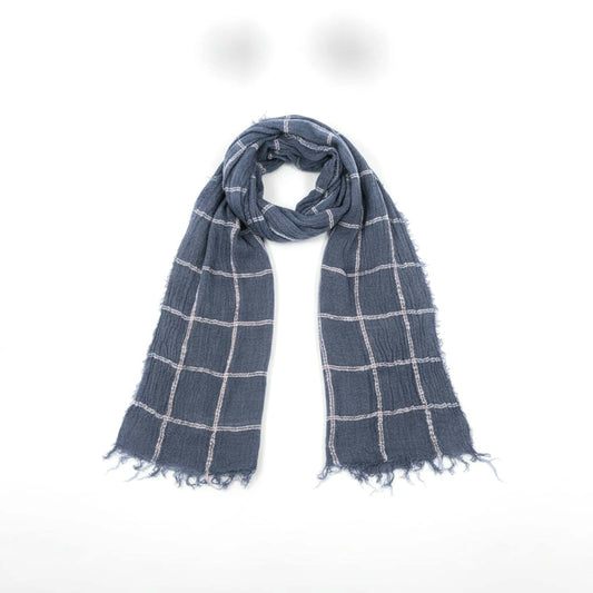 Foulard quadroni uomo leggero e stiloso - Blu