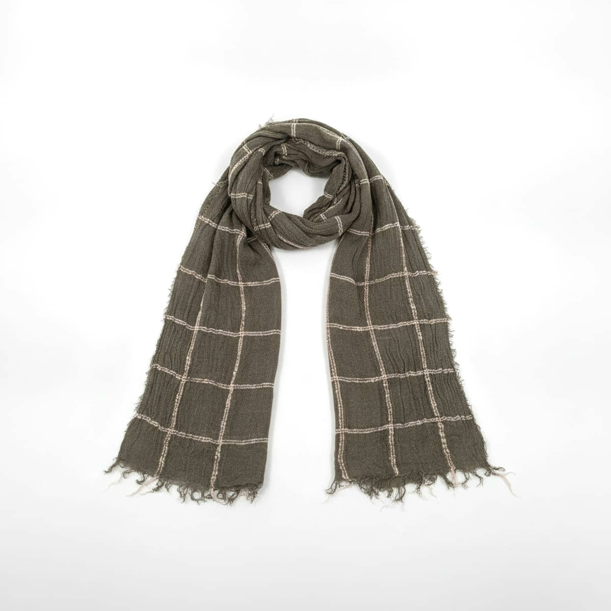 Foulard quadroni uomo leggero e stiloso - Grigio