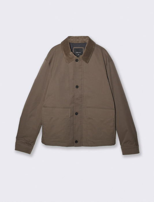 Elegant velvet collar jacket - Green