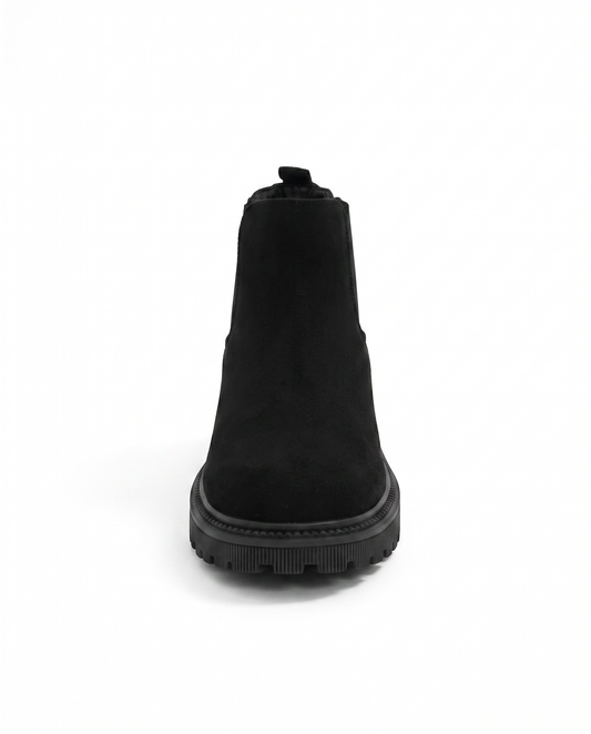 Stivaletto Chelsea bambino in microfibra - Nero