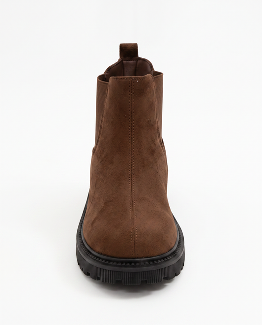 Stivaletto Chelsea bambino in microfibra - Marrone