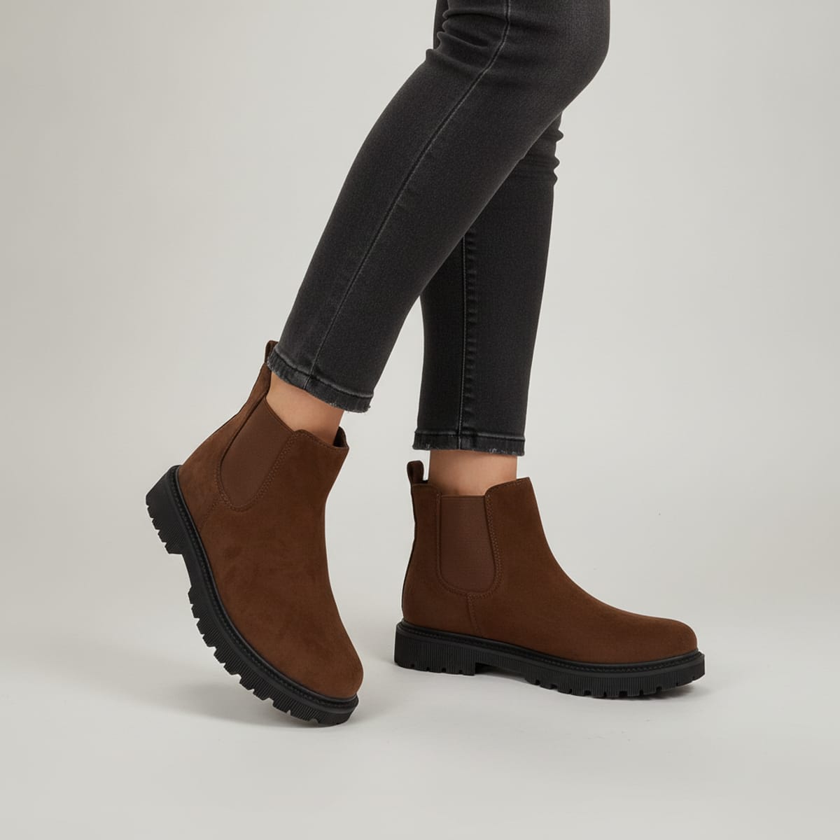 Chelsea Boot for Kids in Microfiber - Brown