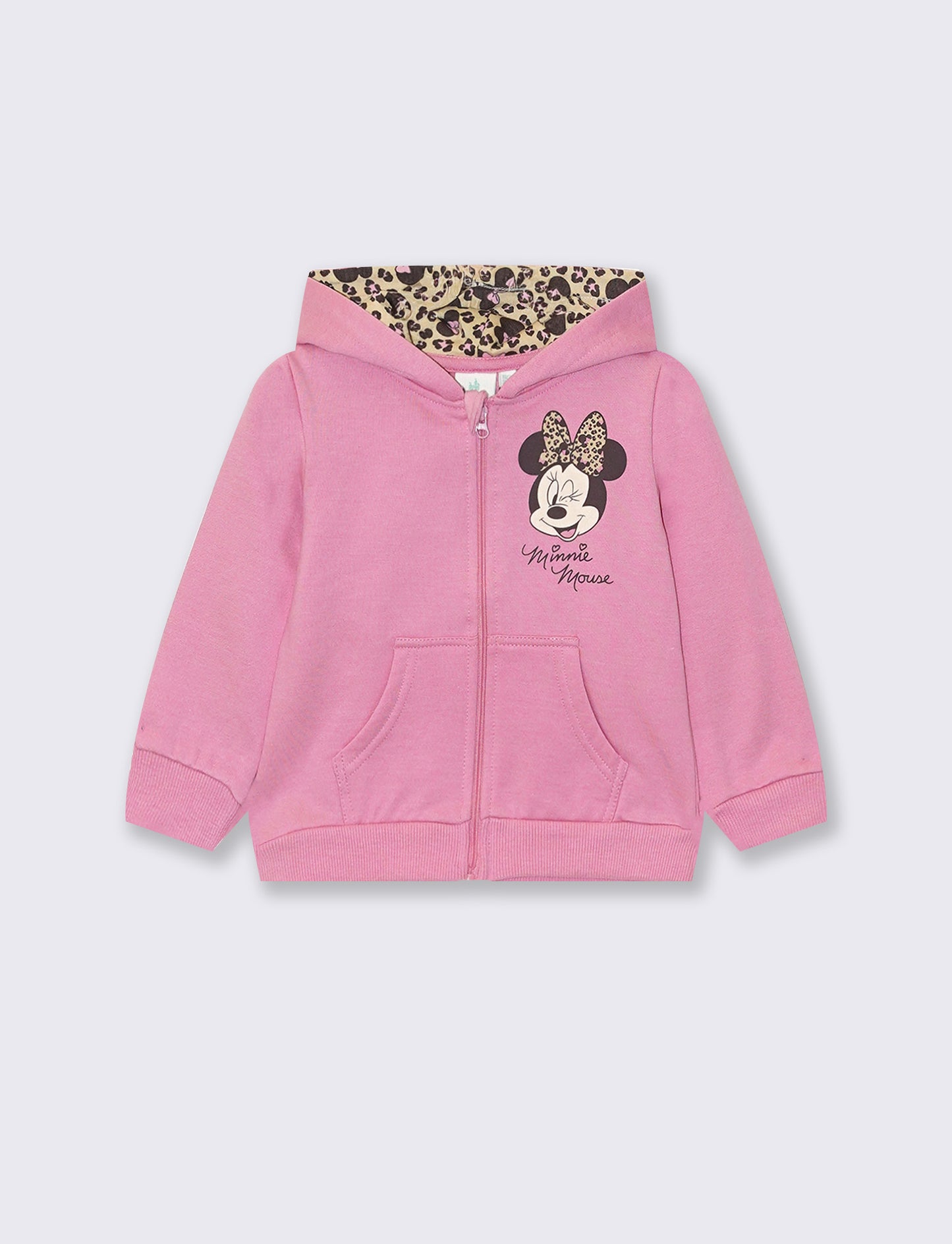 Felpa con cappuccio Minnie leopardata - Fuxia azalea