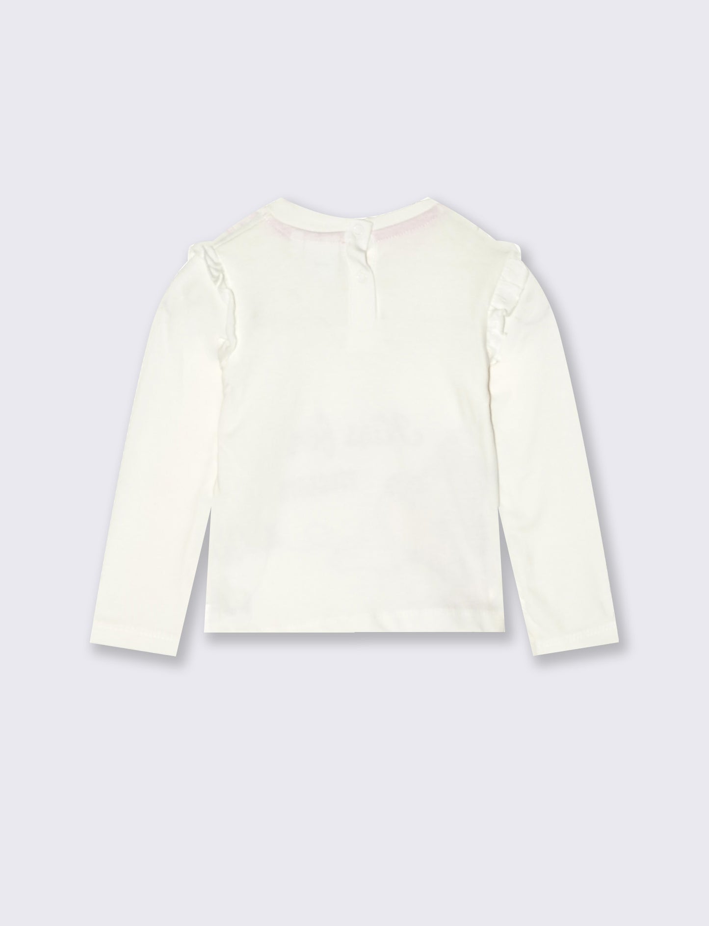 T shirt Minnie con rouches maniche lunga - Bianco latte