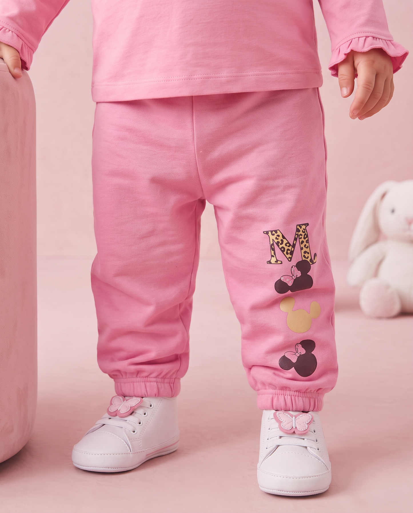 Jogger con stampa Disney Minnie - Fuxia azalea