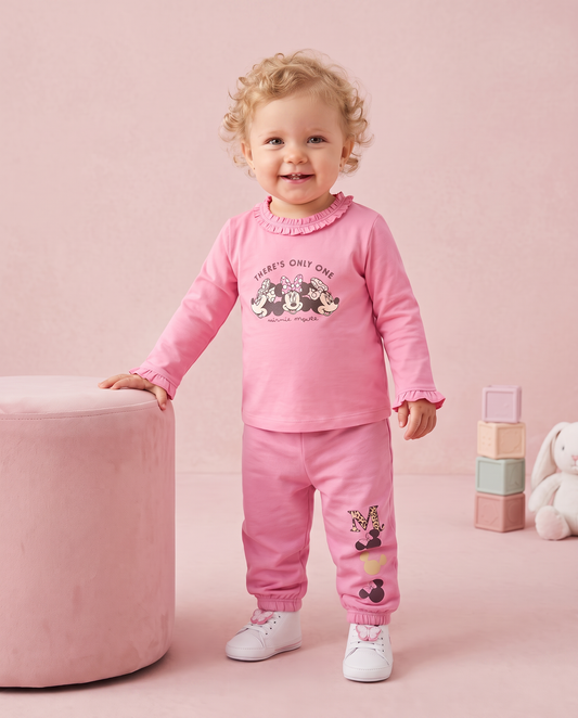 Jogger con stampa Disney Minnie - Fuxia azalea
