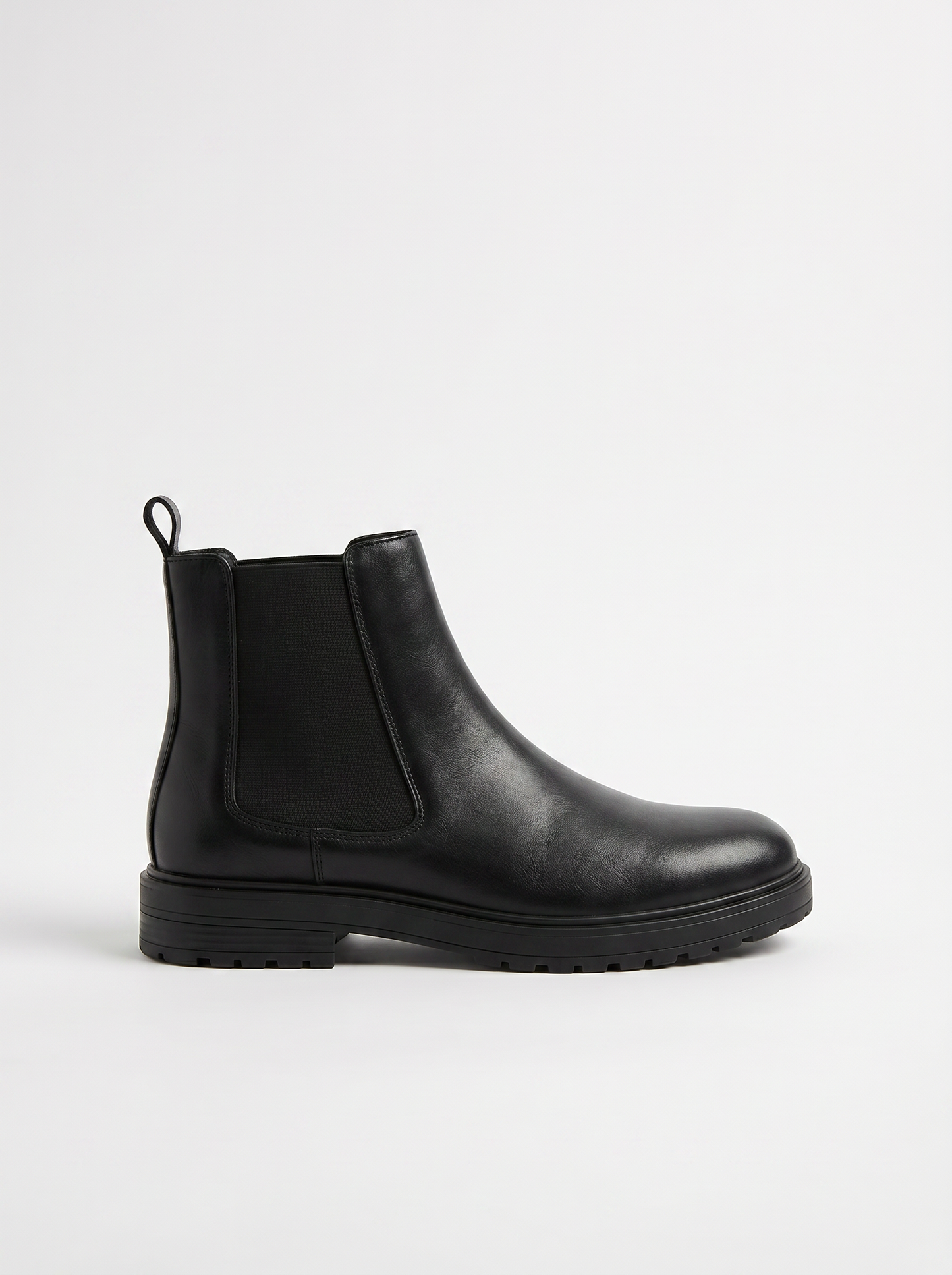 Stivale Chelsea nero in poliuretano con fasce - Nero