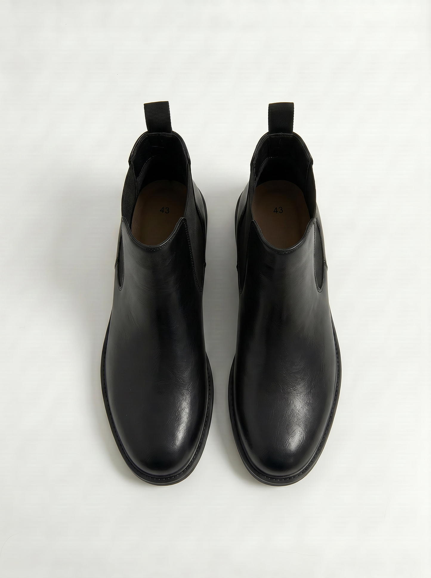 Stivale Chelsea nero in poliuretano con fasce - Nero