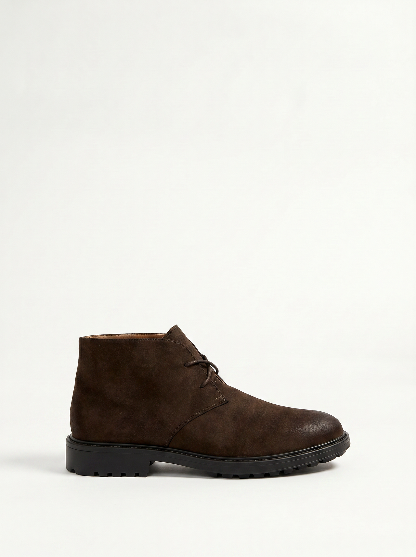 Men's Brown Microfiber Lace-Up Shoe - Brown