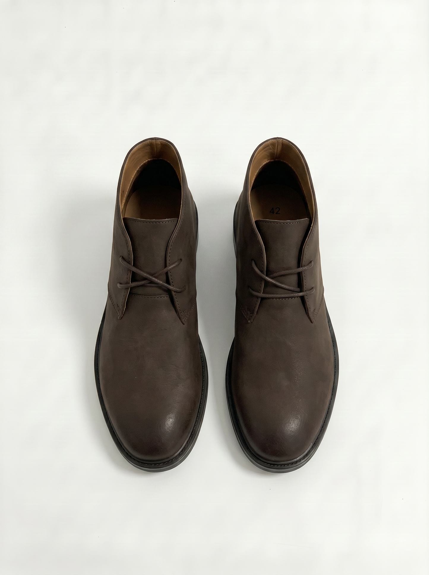 Men's Brown Microfiber Lace-Up Shoe - Brown