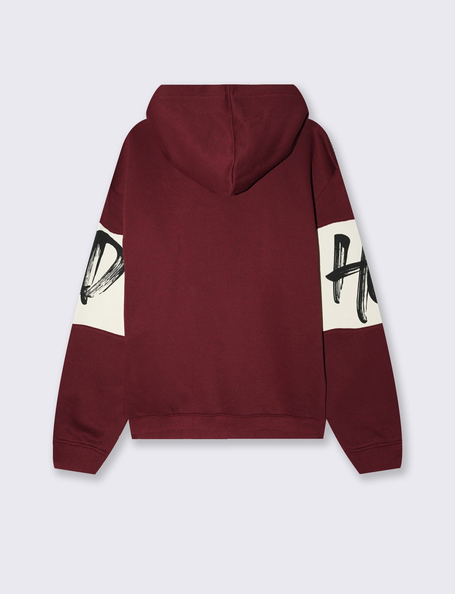 Hooded sweatshirt with band and print - Red