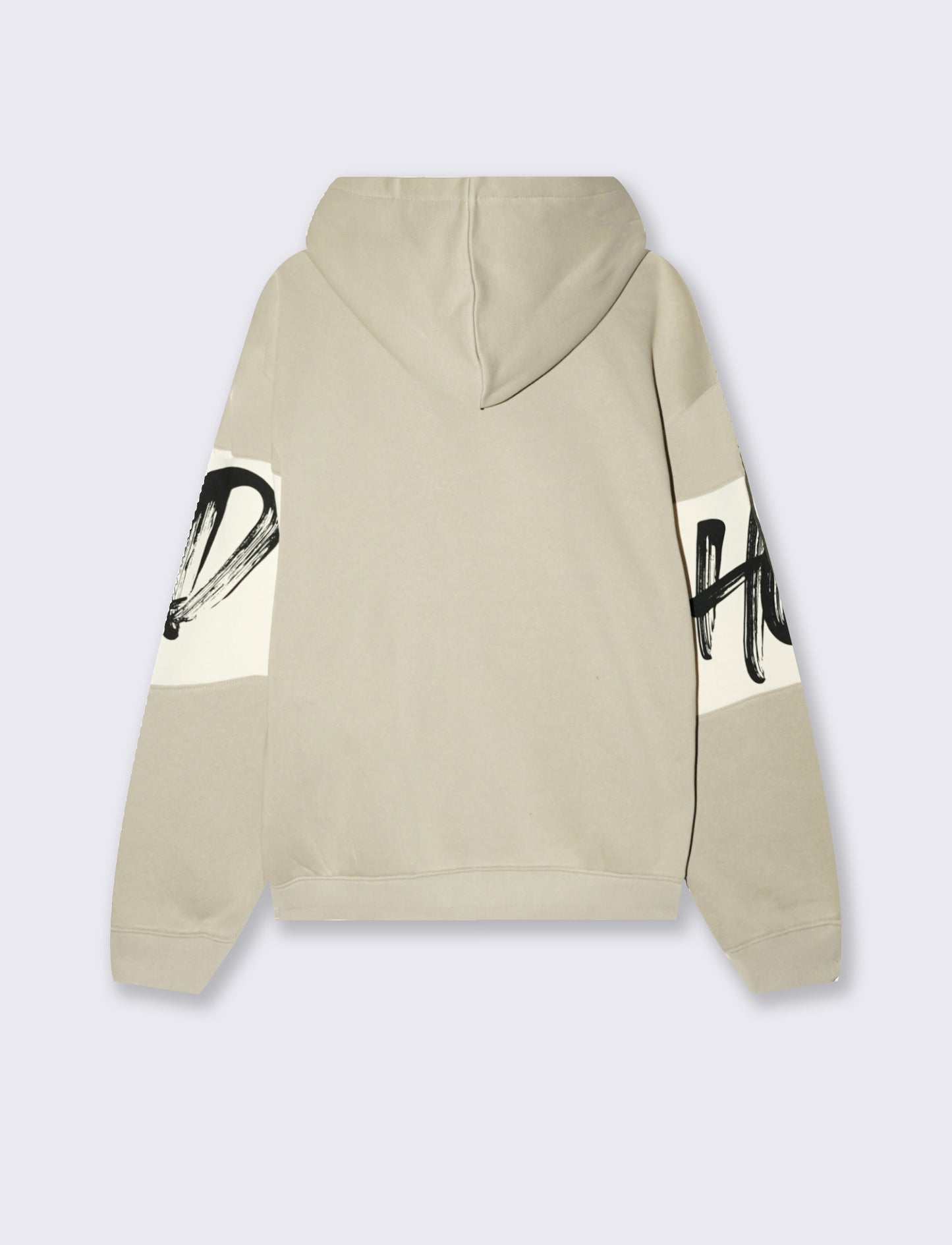 Hooded sweatshirt with band and print - Grey