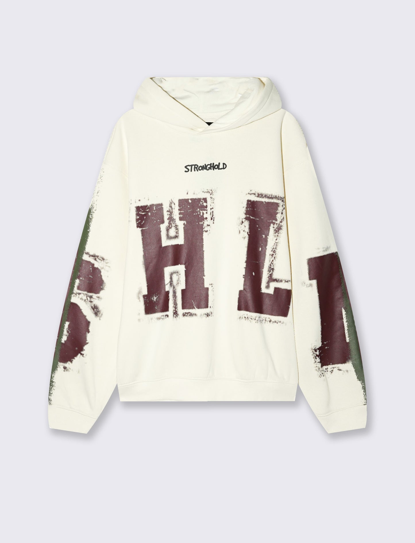Boxy hoodie with prints - White