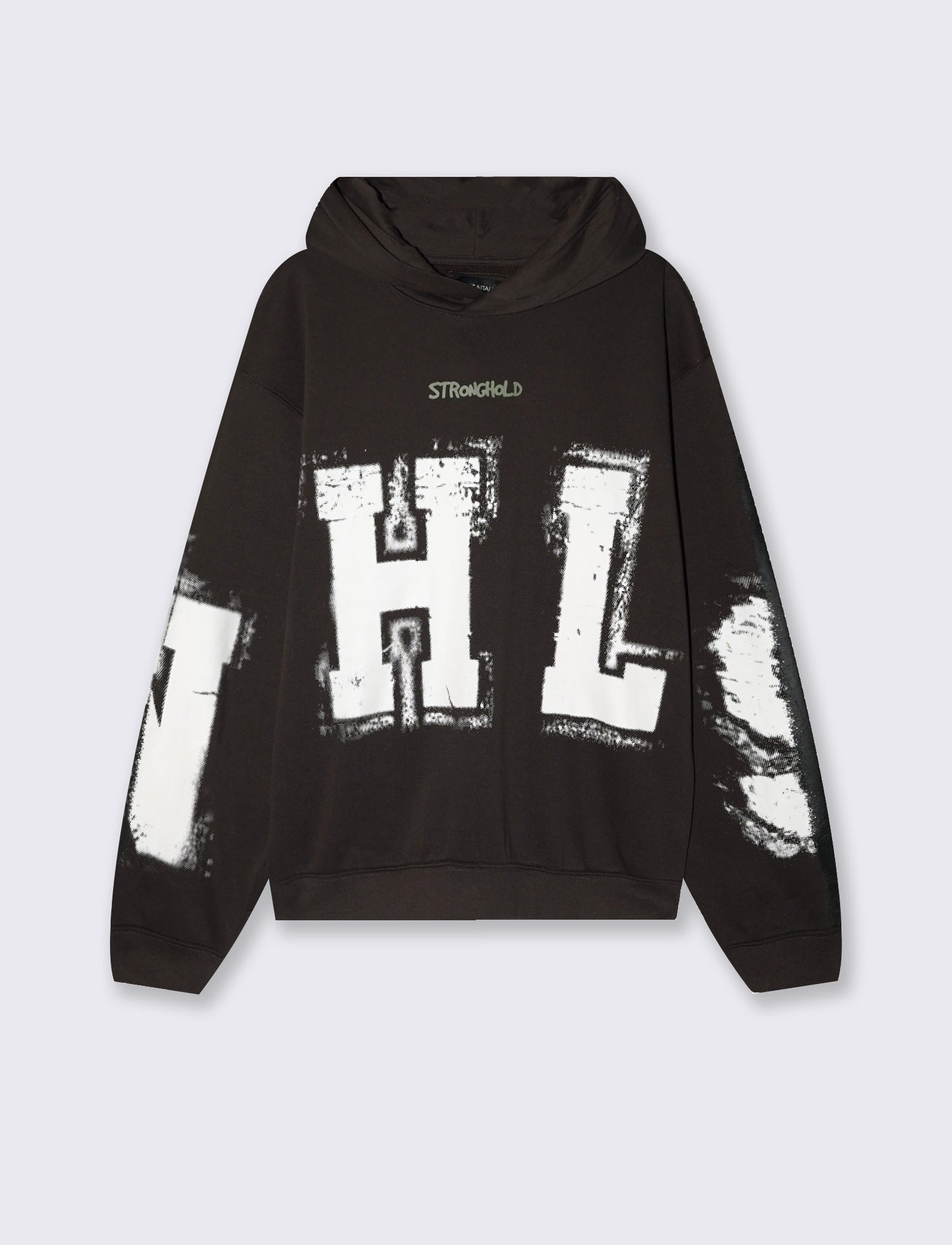 Boxy hoodie with prints - Brown