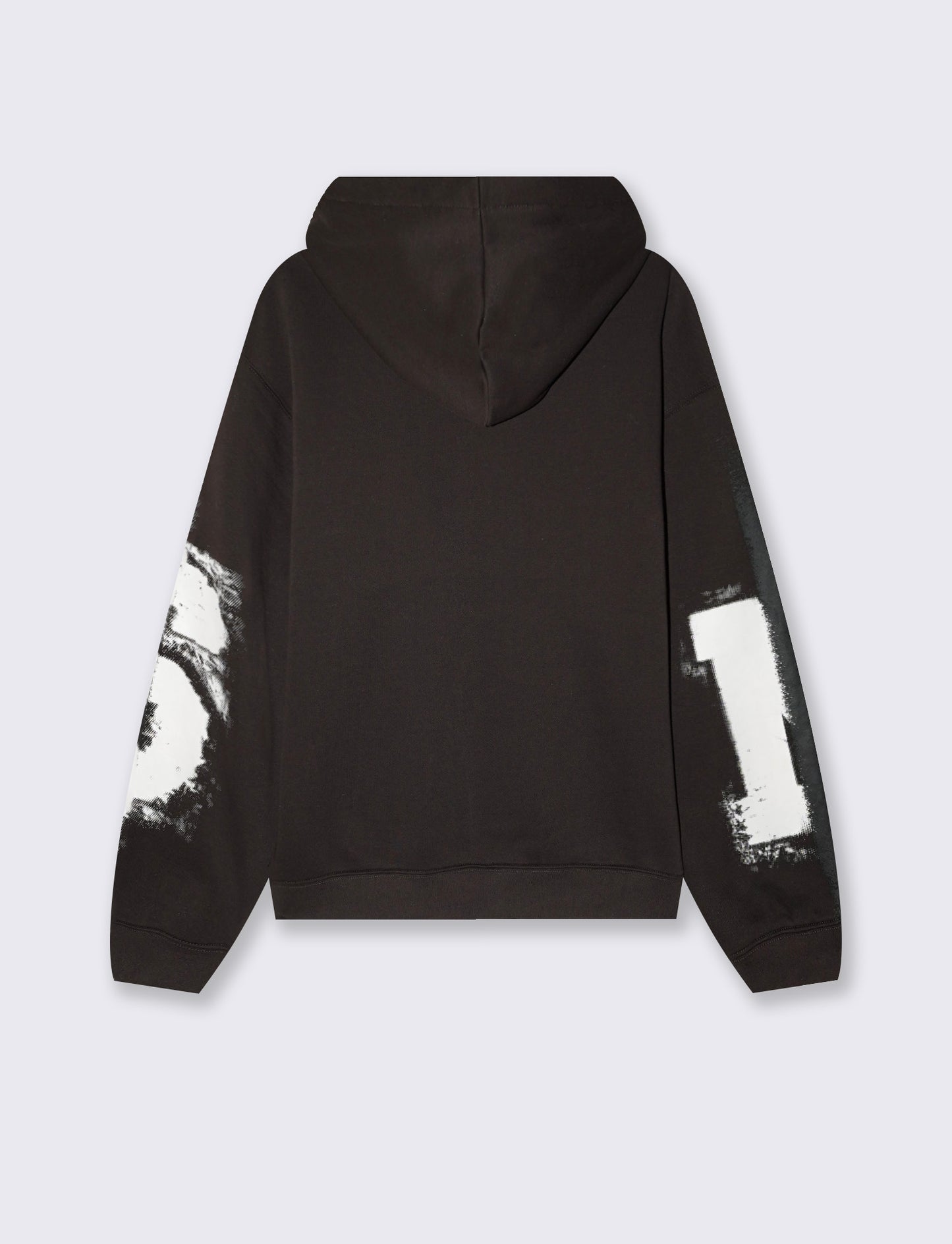 Boxy hoodie with prints - Brown